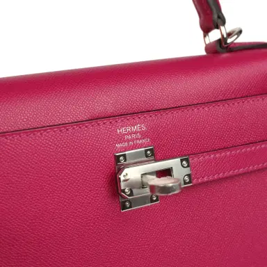 HERMÈS Hermes Kelly Sellier 25 Rose Poupre Madame Palladium Hardware | Thumbnail 7 HERMÈS Hermes Kelly Sellier 25 Rose Poupre Madame Palladium Hardware | Thumbnail 7