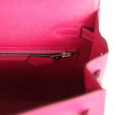 HERMÈS Hermes Kelly Sellier 25 Rose Poupre Madame Palladium Hardware | Thumbnail 9 HERMÈS Hermes Kelly Sellier 25 Rose Poupre Madame Palladium Hardware | Thumbnail 9
