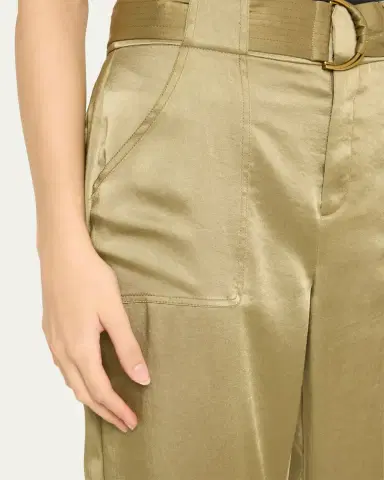 Ramy Brook Hayden Belted Cropped Satin Pants | Thumbnail 5 Ramy Brook Hayden Belted Cropped Satin Pants | Thumbnail 5