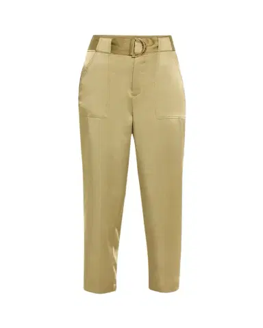 Ramy Brook Hayden Belted Cropped Satin Pants | Thumbnail 1 Ramy Brook Hayden Belted Cropped Satin Pants | Thumbnail 1