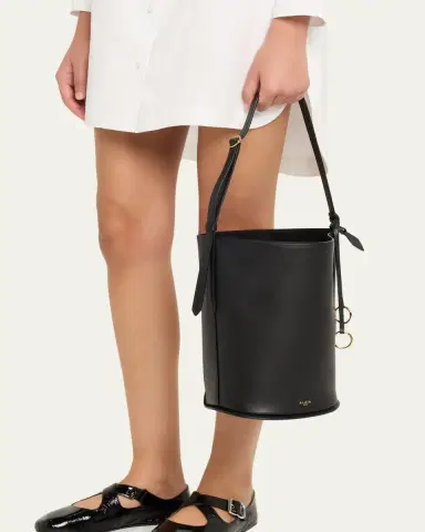 Alaïa Small Smooth Leather Curved Bucket Bag | Thumbnail 2 Alaïa Small Smooth Leather Curved Bucket Bag | Thumbnail 2