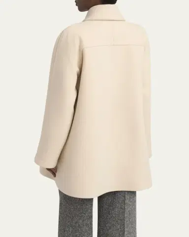 Valentino Garavani Cappotto Wool V Gold-Trim Jacket | Thumbnail 3 Valentino Garavani Cappotto Wool V Gold-Trim Jacket | Thumbnail 3