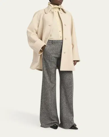 Valentino Garavani Wool Woven Flare Pants | Thumbnail 2 Valentino Garavani Wool Woven Flare Pants | Thumbnail 2