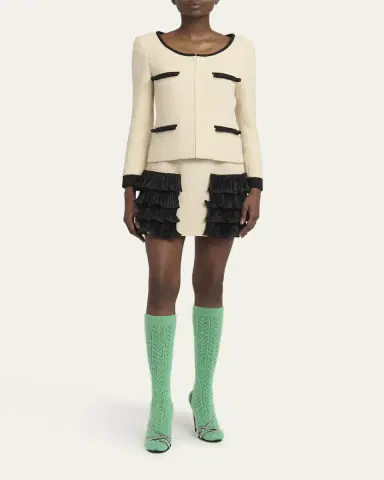 Valentino Garavani Tiered Ruffle Tweed Mini Skirt | Thumbnail 2 Valentino Garavani Tiered Ruffle Tweed Mini Skirt | Thumbnail 2