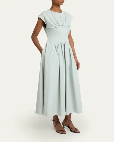 Proenza Schouler White Label Nyssa A-Line Technical Cotton Dress | Thumbnail 4 Proenza Schouler White Label Nyssa A-Line Technical Cotton Dress | Thumbnail 4