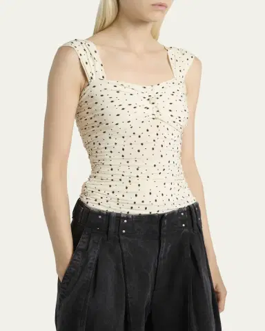 Isabel Marant Gemina Ruched Sleeveless Top | Thumbnail 4 Isabel Marant Gemina Ruched Sleeveless Top | Thumbnail 4