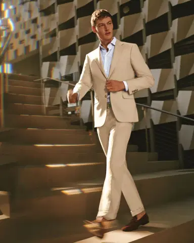 Canali Men's Solid Linen-Blend Suit | Thumbnail 5 Canali Men's Solid Linen-Blend Suit | Thumbnail 5