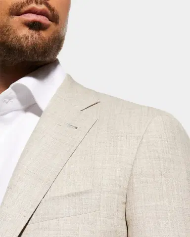 Canali Men's Solid Linen-Blend Suit | Thumbnail 7 Canali Men's Solid Linen-Blend Suit | Thumbnail 7