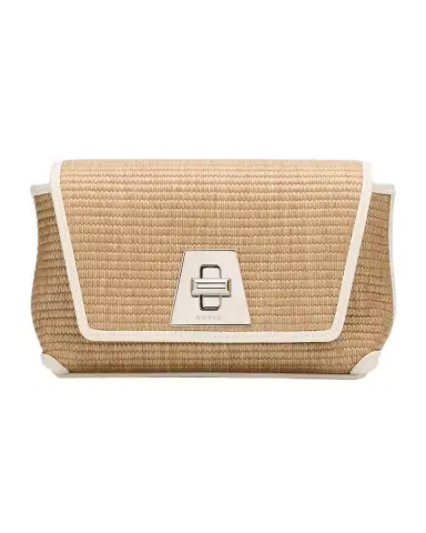 Akris Anouk Leather-Trim Raffia Clutch Bag | Thumbnail 1 Akris Anouk Leather-Trim Raffia Clutch Bag | Thumbnail 1
