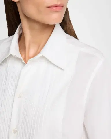 Victoria Beckham Pintucked Cotton Poplin Shirt | Thumbnail 6 Victoria Beckham Pintucked Cotton Poplin Shirt | Thumbnail 6
