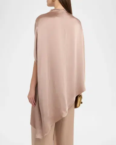LAPOINTE Satin Asymmetric Cape Top | Thumbnail 3 LAPOINTE Satin Asymmetric Cape Top | Thumbnail 3