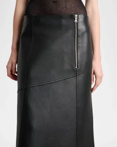 Victoria Beckham Paneled Leather Midi Skirt | Thumbnail 5 Victoria Beckham Paneled Leather Midi Skirt | Thumbnail 5