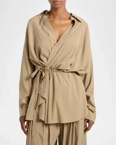 Isabel Marant Keren Oversized Wrap Shirt | Thumbnail 4 Isabel Marant Keren Oversized Wrap Shirt | Thumbnail 4