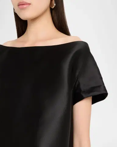 BERNADETTE Will Satin Short-Sleeve Mini Dress | Thumbnail 5 BERNADETTE Will Satin Short-Sleeve Mini Dress | Thumbnail 5