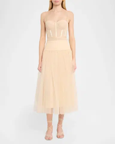 Zimmermann Tulle Dot Midi Skirt | Thumbnail 2 Zimmermann Tulle Dot Midi Skirt | Thumbnail 2