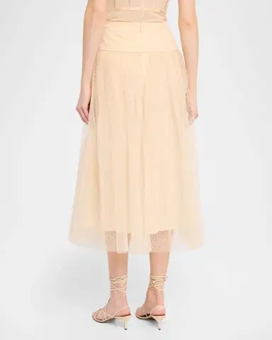 Zimmermann Tulle Dot Midi Skirt | Thumbnail 3 Zimmermann Tulle Dot Midi Skirt | Thumbnail 3