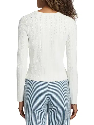 Adam Lippes Women's Faye Compact Jacquard Cardigan - | Thumbnail 5 Adam Lippes Women's Faye Compact Jacquard Cardigan - | Thumbnail 5