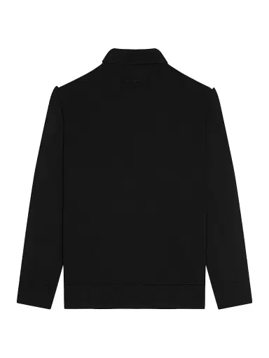 Givenchy Men's Polo Shirt in Wool with Gros Grain Details - Black | Thumbnail 2 Givenchy Men's Polo Shirt in Wool with Gros Grain Details - Black | Thumbnail 2