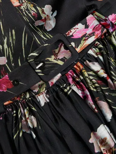 Cinq à Sept Women's Caelia Iris Bouquet Minidress - Black Multi | Thumbnail 7 Cinq à Sept Women's Caelia Iris Bouquet Minidress - Black Multi | Thumbnail 7