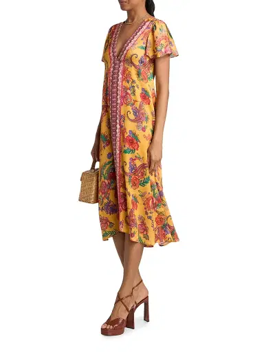 Johnny Was Women's Linnea Eva Midi-Dress - Linnea | Thumbnail 4 Johnny Was Women's Linnea Eva Midi-Dress - Linnea | Thumbnail 4