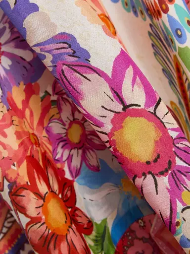 Johnny Was Women's Magnolia Patchwork Silk Maxi Dress - Magnolia Patchwork | Thumbnail 7 Johnny Was Women's Magnolia Patchwork Silk Maxi Dress - Magnolia Patchwork | Thumbnail 7