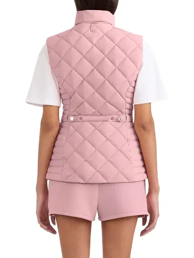 Mackage Women's Stefania Diamond-Quilted Down Vest - Soft Pink | Thumbnail 5 Mackage Women's Stefania Diamond-Quilted Down Vest - Soft Pink | Thumbnail 5