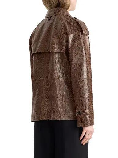 Mackage Women's Dolores Snake-Embossed Leather Jacket - Umber - Size XL | Thumbnail 7 Mackage Women's Dolores Snake-Embossed Leather Jacket - Umber - Size XL | Thumbnail 7