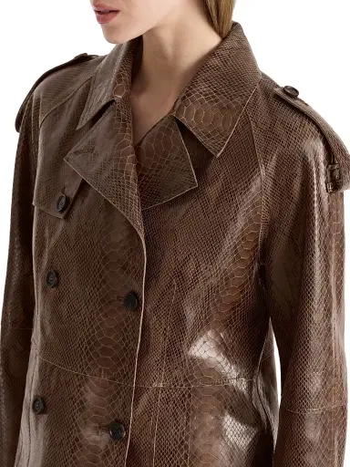 Mackage Women's Dolores Snake-Embossed Leather Jacket - Umber - Size XL | Thumbnail 8 Mackage Women's Dolores Snake-Embossed Leather Jacket - Umber - Size XL | Thumbnail 8
