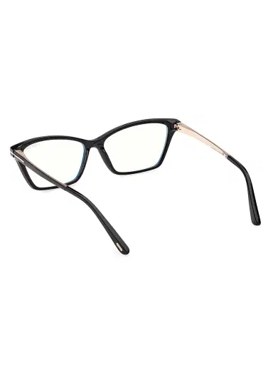 TOM FORD Women's 56MM Blue Block Rectangular Eyeglasses - Black Rose Gold | Thumbnail 4 TOM FORD Women's 56MM Blue Block Rectangular Eyeglasses - Black Rose Gold | Thumbnail 4