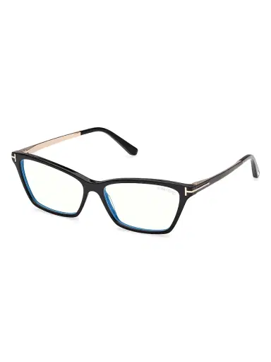 TOM FORD Women's 56MM Blue Block Rectangular Eyeglasses - Black Rose Gold | Thumbnail 1 TOM FORD Women's 56MM Blue Block Rectangular Eyeglasses - Black Rose Gold | Thumbnail 1