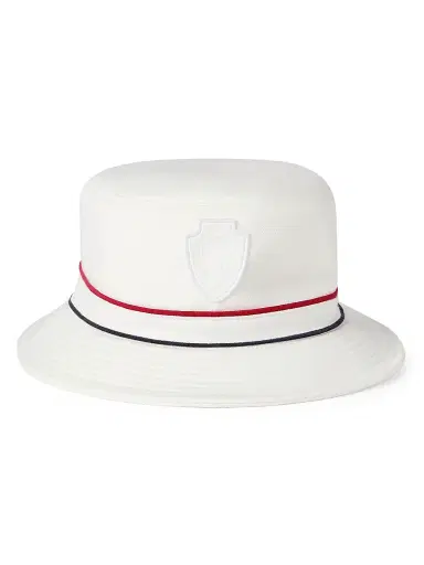 Brunello Cucinelli Women's Techno Cotton Pique Bucket Hat with Logo - White | Thumbnail 1 Brunello Cucinelli Women's Techno Cotton Pique Bucket Hat with Logo - White | Thumbnail 1