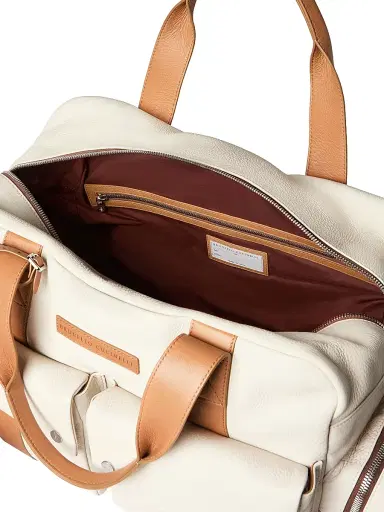 Brunello Cucinelli Men's Grained Calfskin Leisure Bag | Thumbnail 6 Brunello Cucinelli Men's Grained Calfskin Leisure Bag | Thumbnail 6