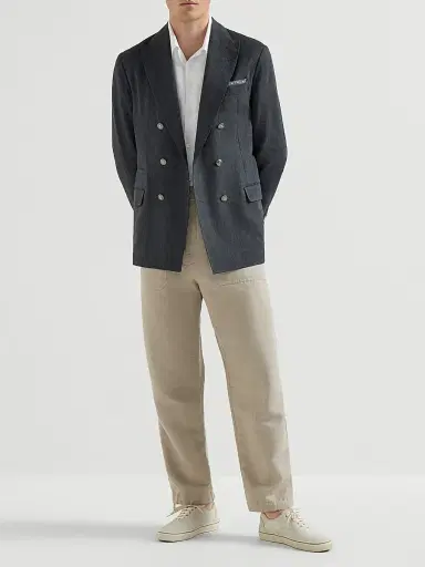 Brunello Cucinelli Men's Linen Easy Fit Shirt with Chest Pockets - White - Size XXXL | Thumbnail 6 Brunello Cucinelli Men's Linen Easy Fit Shirt with Chest Pockets - White - Size XXXL | Thumbnail 6