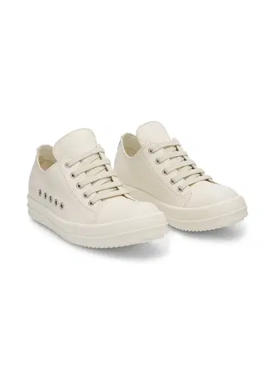 Rick Owens Women's Extreme Leather Low-Top Sneakers - Milk | Thumbnail 2 Rick Owens Women's Extreme Leather Low-Top Sneakers - Milk | Thumbnail 2