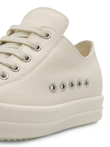 Rick Owens Women's Extreme Leather Low-Top Sneakers - Milk | Thumbnail 5 Rick Owens Women's Extreme Leather Low-Top Sneakers - Milk | Thumbnail 5