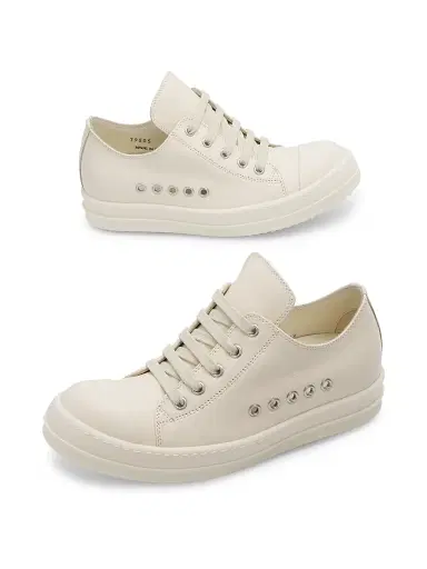 Rick Owens Women's Extreme Leather Low-Top Sneakers - Milk | Thumbnail 6 Rick Owens Women's Extreme Leather Low-Top Sneakers - Milk | Thumbnail 6
