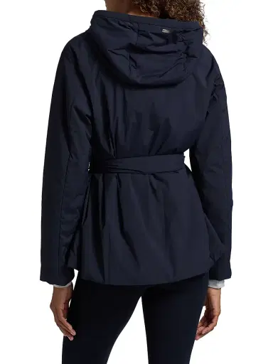 HERNO Women's Belted Hooded Jacket - Navy - Size 0 | Thumbnail 5 HERNO Women's Belted Hooded Jacket - Navy - Size 0 | Thumbnail 5