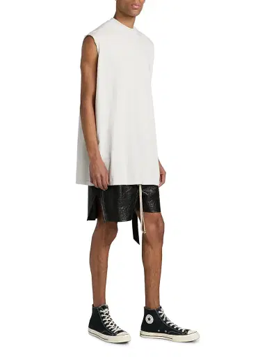 DRKSHDW by Rick Owens Men's Tarp Sleeveless Cotton Relaxed-Fit T-Shirt - Milk Wash - Size XL | Thumbnail 4 DRKSHDW by Rick Owens Men's Tarp Sleeveless Cotton Relaxed-Fit T-Shirt - Milk Wash - Size XL | Thumbnail 4