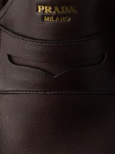 Prada Men's Leather Loafers - Brown | Thumbnail 5 Prada Men's Leather Loafers - Brown | Thumbnail 5