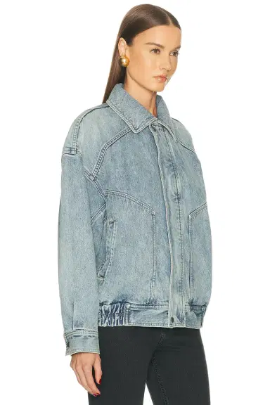 Saint Laurent Denim Bomber Jacket | Thumbnail 3 Saint Laurent Denim Bomber Jacket | Thumbnail 3