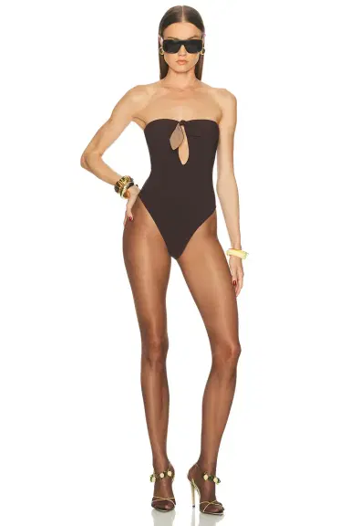 Saint Laurent Strapless One Piece Swimsuit | Thumbnail 4 Saint Laurent Strapless One Piece Swimsuit | Thumbnail 4