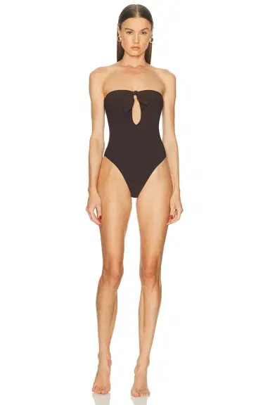 Saint Laurent Strapless One Piece Swimsuit | Thumbnail 1 Saint Laurent Strapless One Piece Swimsuit | Thumbnail 1