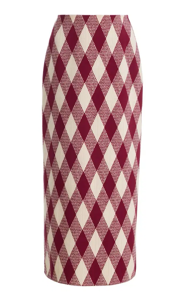 Argyle Wool-Blend Midi Pencil Skirt Argyle Wool-Blend Midi Pencil Skirt