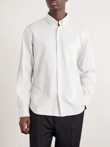 Hartford Pitt Button-Down Collar TENCEL™ Lyocell, Cotton and Linen-Blend Shirt - Men | Thumbnail 3 Hartford Pitt Button-Down Collar TENCEL™ Lyocell, Cotton and Linen-Blend Shirt - Men | Thumbnail 3