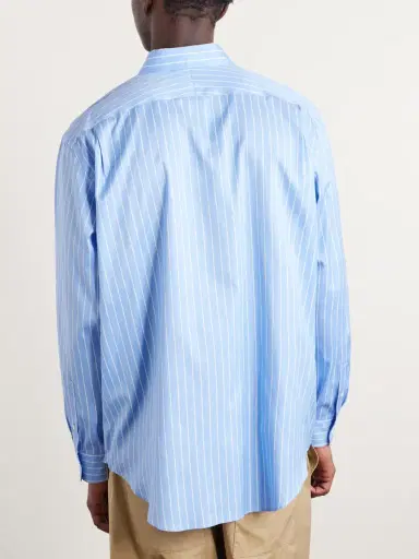 Auralee Striped Cotton and Silk-Blend Shirt - Men | Thumbnail 4 Auralee Striped Cotton and Silk-Blend Shirt - Men | Thumbnail 4