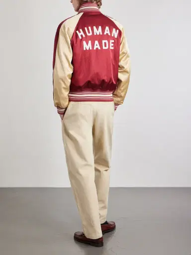 Human Made Reversible Logo-Appliquéd Cotton-Blend Satin Bomber Jacket - Men | Thumbnail 4 Human Made Reversible Logo-Appliquéd Cotton-Blend Satin Bomber Jacket - Men | Thumbnail 4