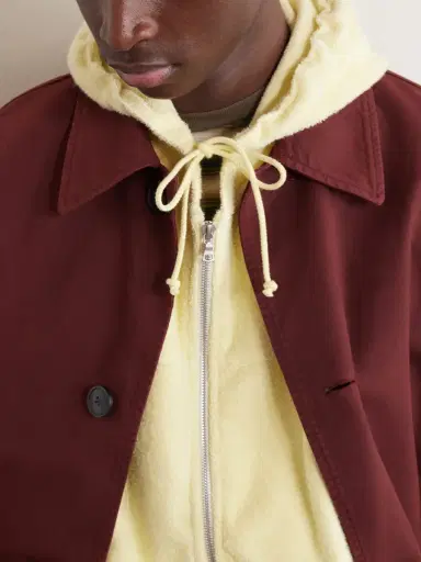 Auralee Cotton-Blend Terry Zip-Up Hoodie - Men | Thumbnail 5 Auralee Cotton-Blend Terry Zip-Up Hoodie - Men | Thumbnail 5