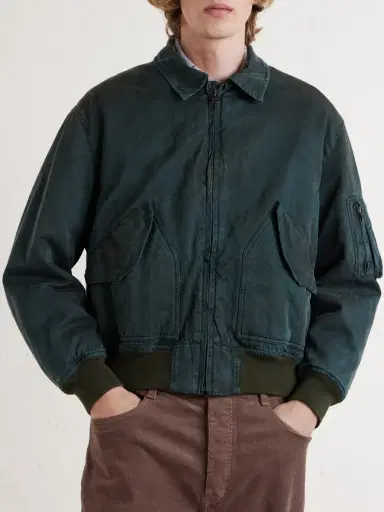 A.PRESSE Cotton and Silk-Blend Canvas Bomber Jacket - Men | Thumbnail 3 A.PRESSE Cotton and Silk-Blend Canvas Bomber Jacket - Men | Thumbnail 3