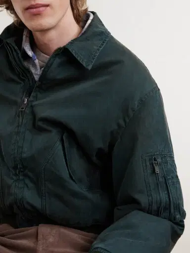 A.PRESSE Cotton and Silk-Blend Canvas Bomber Jacket - Men | Thumbnail 5 A.PRESSE Cotton and Silk-Blend Canvas Bomber Jacket - Men | Thumbnail 5