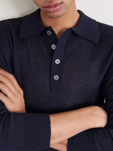 PIACENZA 1733 Silk and Cashmere-Blend Polo Sweater - Men | Thumbnail 5 PIACENZA 1733 Silk and Cashmere-Blend Polo Sweater - Men | Thumbnail 5